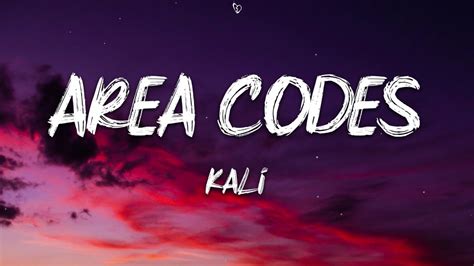 Get/Descargar Kali - Area Codes (Lyrics): https://kali.lnk.to/AreaCodes ️ Kalihttps://www.instagram.com/kaliiihttps://twitter.com/kaliiihttps://vm.tiktok.com...